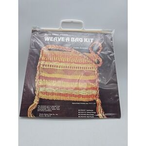 Vtg Retro Weave A‎ Bag Kit Loom Purse Yarn NEW Colorful Craft Yarn Phyllis Damon